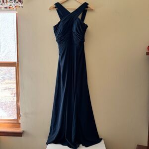 Azazie Maxi Dress Dark Navy size 8